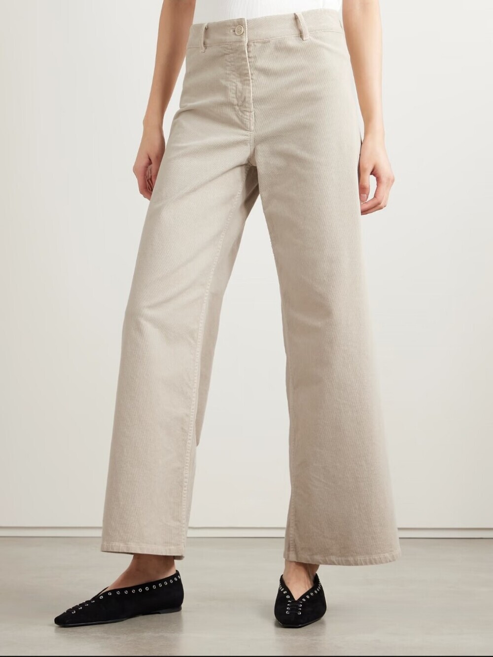 NILI LOTAN Megan cotton-blend corduroy wide-leg pants